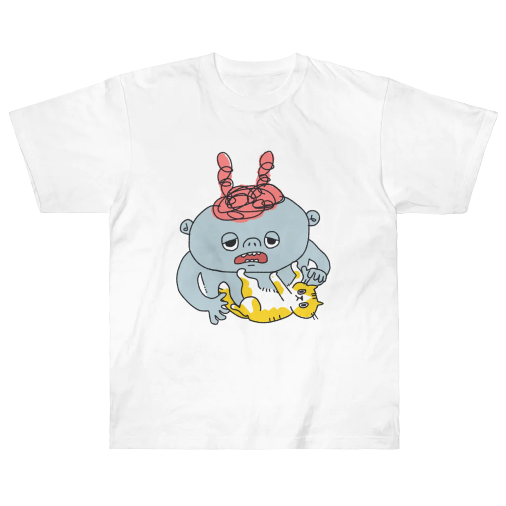 もだめおにのおみせのきょひるねこ Heavyweight T-Shirt