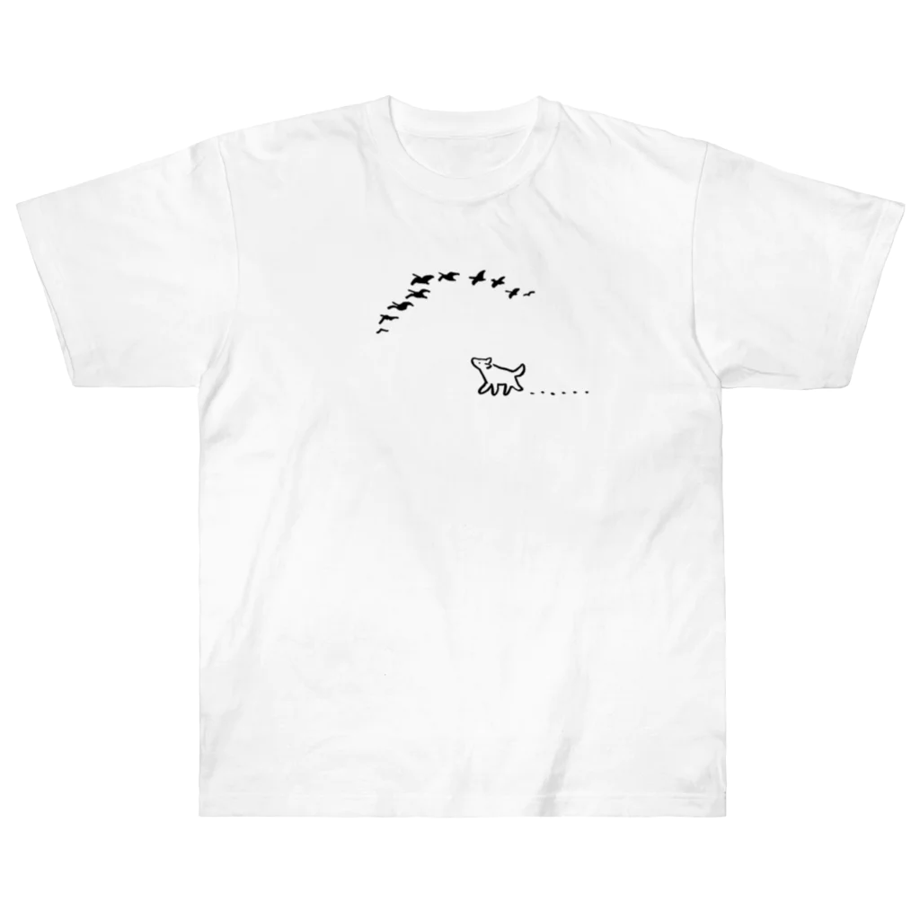 yawarakanezumiの雁を追うイヌ Heavyweight T-Shirt