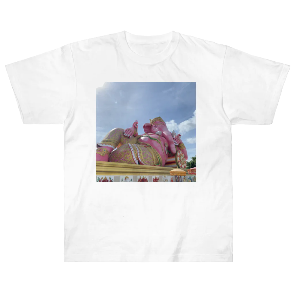 MPKのPink ガネーシャ Heavyweight T-Shirt