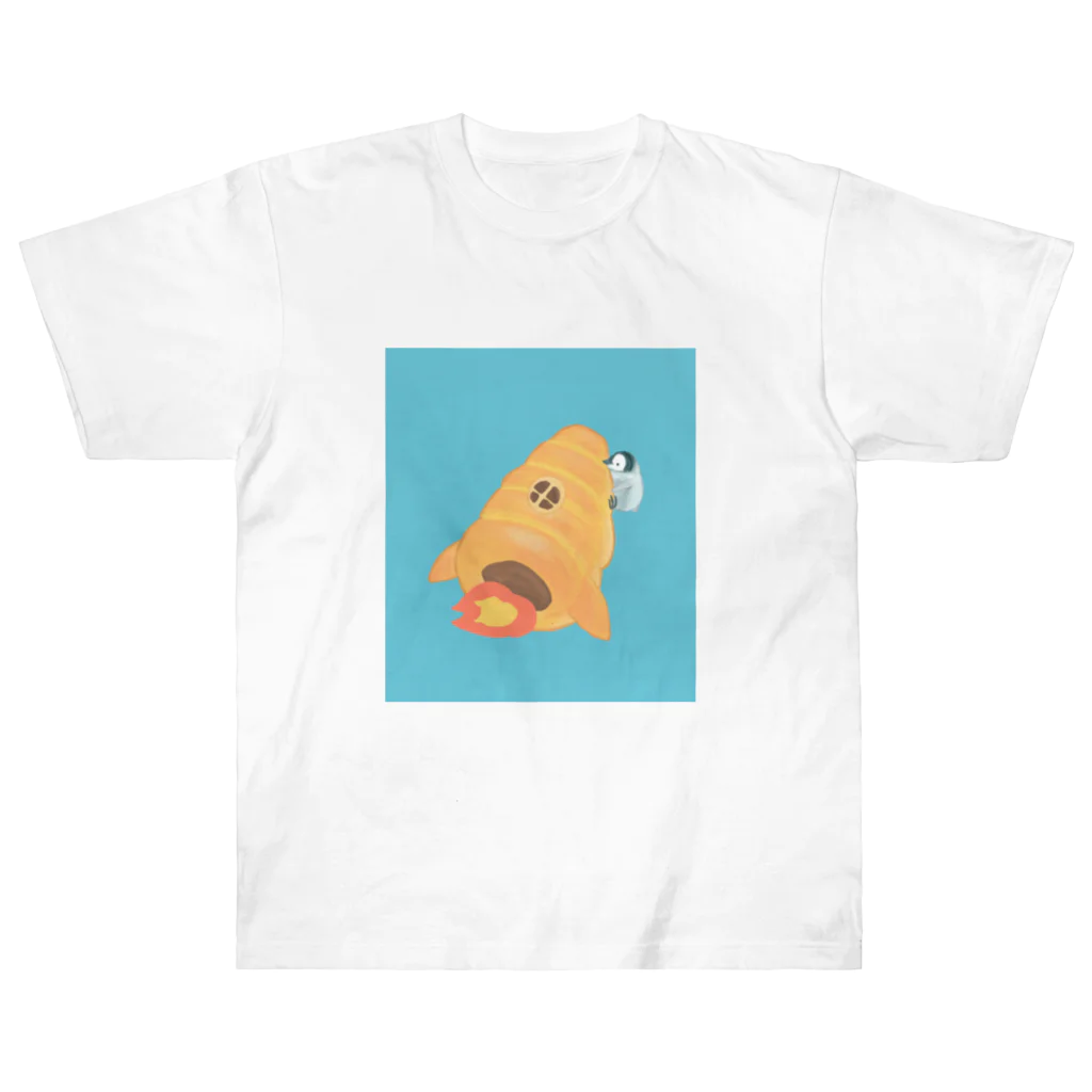 nagisa-ya(なぎさや) ペンギン雑貨のチョココロネロケット ヘビーウェイトTシャツ