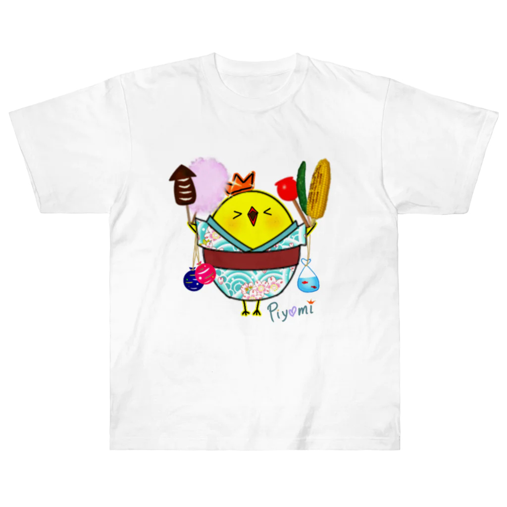 Piyomi’s nestのピヨミちゃん(お祭り) ヘビーウェイトTシャツ