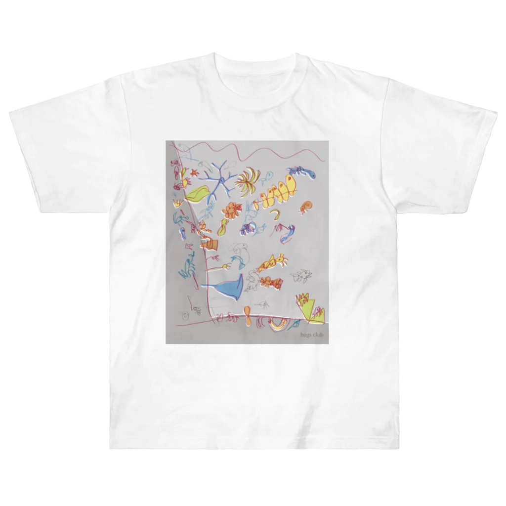 bugs club shopのsea life, fish and shells ヘビーウェイトTシャツ