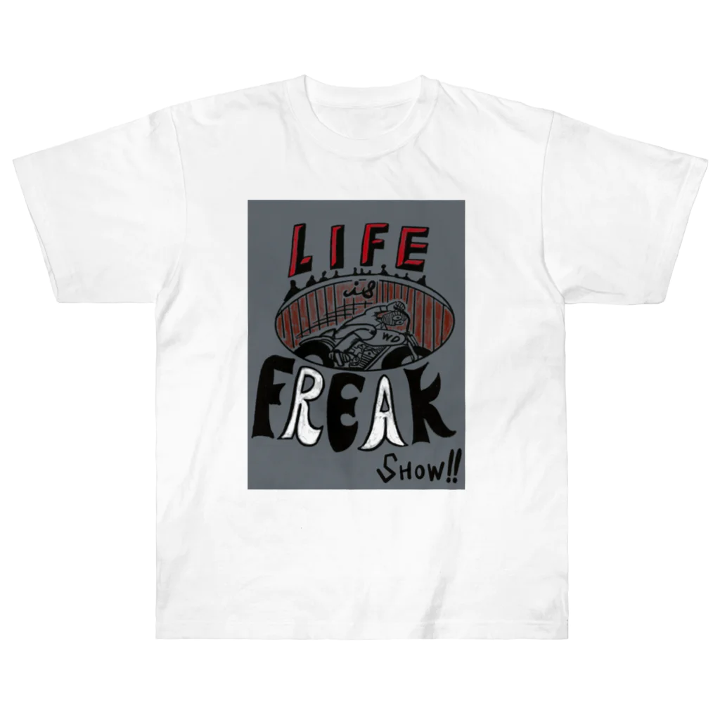 moso＿printのLIFE IS FREAKSHOW ヘビーウェイトTシャツ