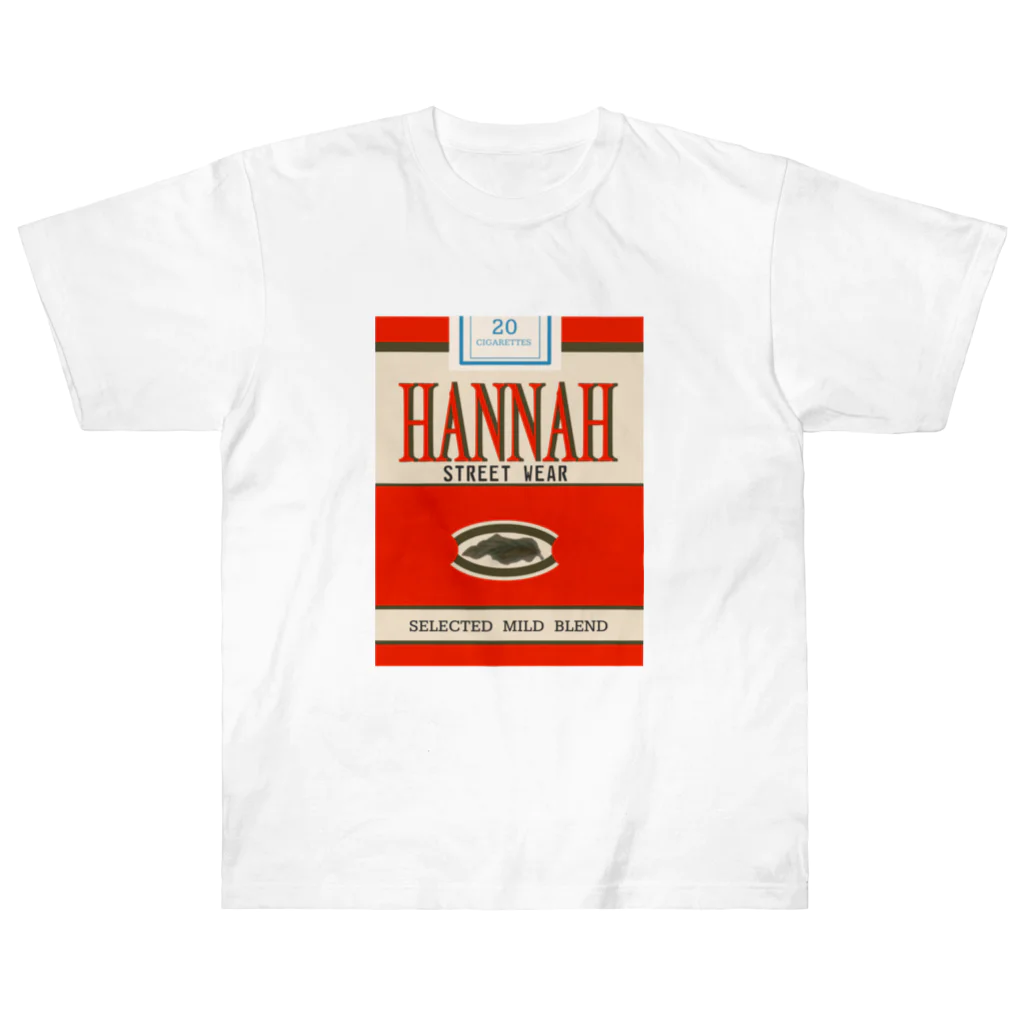 HANNAH street wear ハンナ　ストリートウェア(カバ店長)のHANNAH  street wear "CIGARETTES“ ヘビーウェイトTシャツ