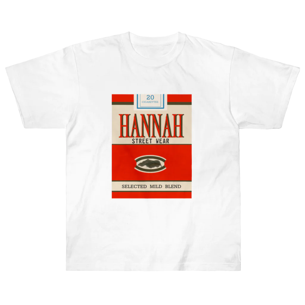 HANNAH street wear ハンナ　ストリートウェア(カバ店長)のHANNAH  street wear "CIGARETTES“ Heavyweight T-Shirt