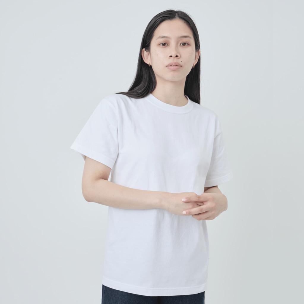 麻雀プロ競輪部の昼田選手応援Tシャツ-白 Heavyweight T-Shirt