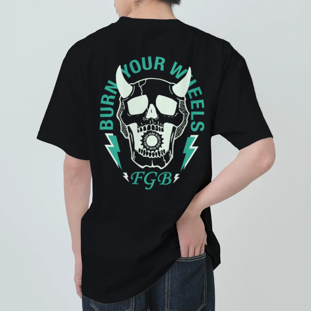 ラッキークライミングマンの FIXED GEAR BLUES / BURN YOUR WHEELS Heavyweight T-Shirt