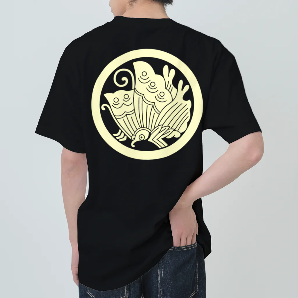 CIPANGOの【家紋】揚羽蝶（アイボリー） ヘビーウェイトTシャツ