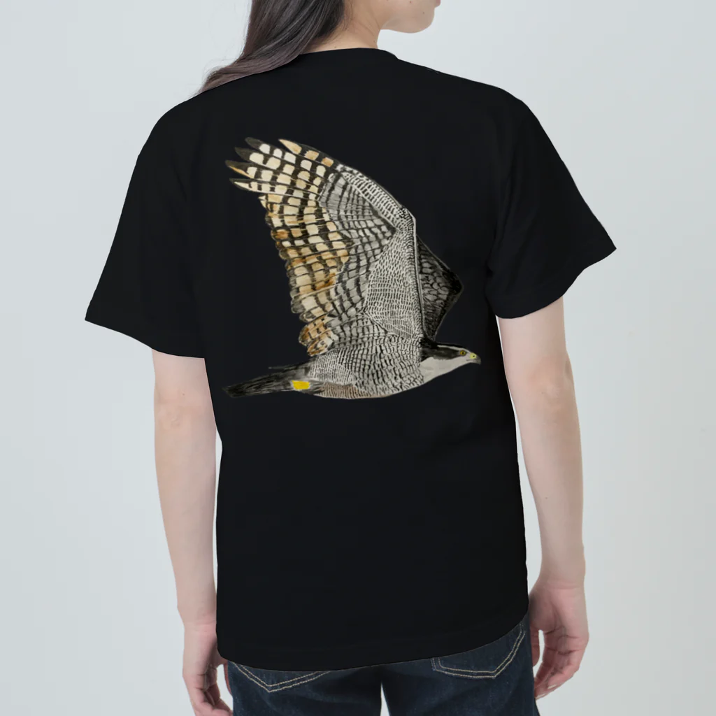 Coshi-Mild-Wildのオオタカ　飛ぶぞ🦅🪶 ヘビーウェイトTシャツ