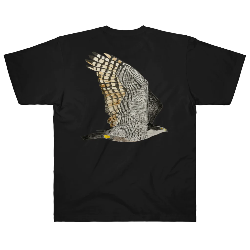 Coshi-Mild-Wildのオオタカ　飛ぶぞ🦅🪶 ヘビーウェイトTシャツ