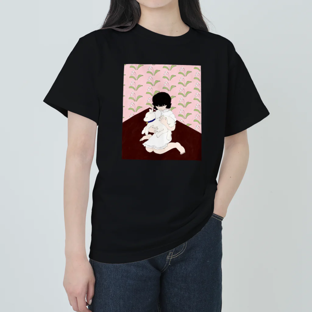 1917monkの赤ちゃんやぎ ヘビーウェイトTシャツ