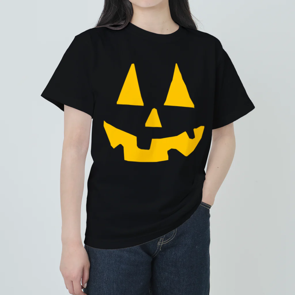 CIPANGOのハロウィン ジャック・オ・ランタン ブラックボディ Heavyweight T-Shirt