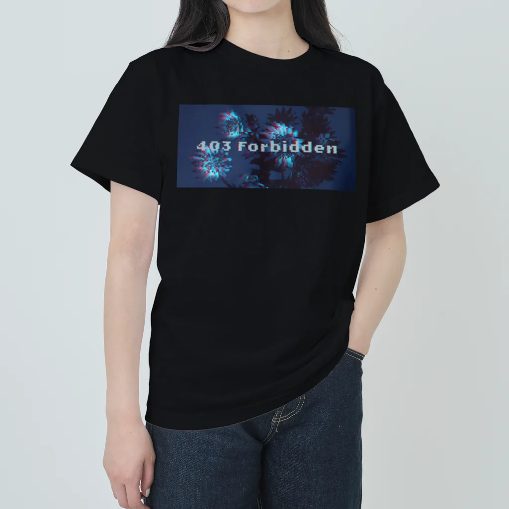 シロクロカラスの403 forbidden ヘビーウェイトTシャツ