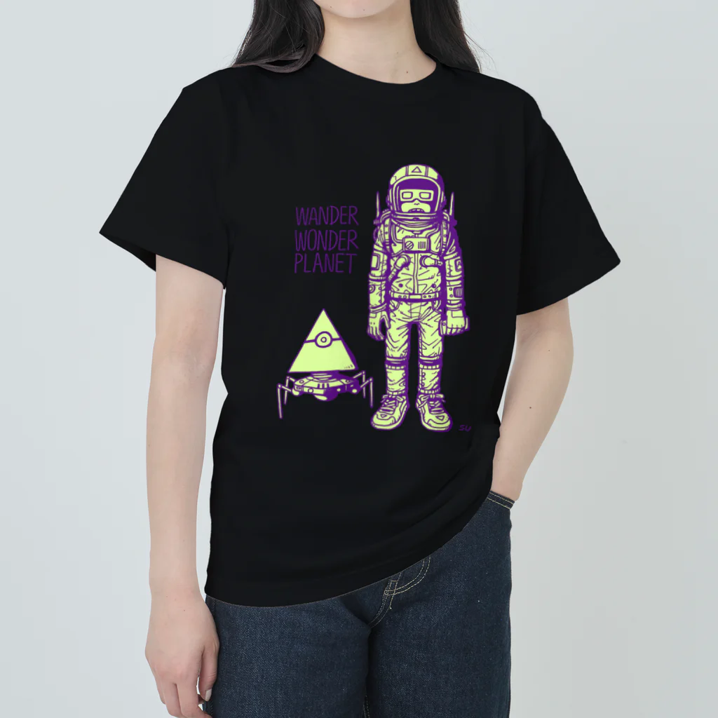 UETSUJI ShotaroのWANDER WONDER PLANET ヘビーウェイトTシャツ