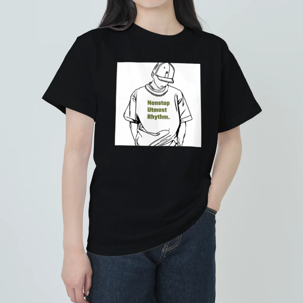 【NUR.】Nonstop Utmost Rhythm.のNUR. Design_No.003 Heavyweight T-Shirt