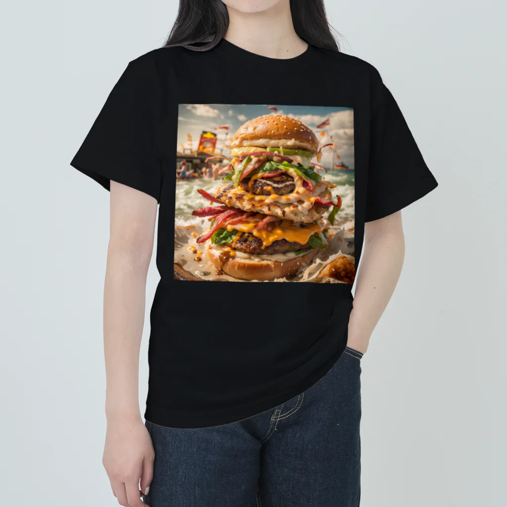 ken16のバーガーちゃん ヘビーウェイトTシャツ