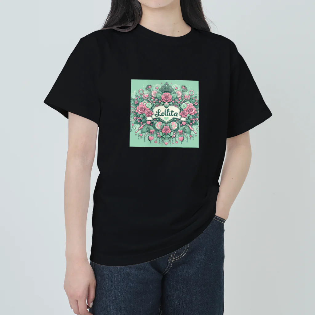 まんまるちゃんのSweet Lolita 🍭 ミントグリーン Heavyweight T-Shirt