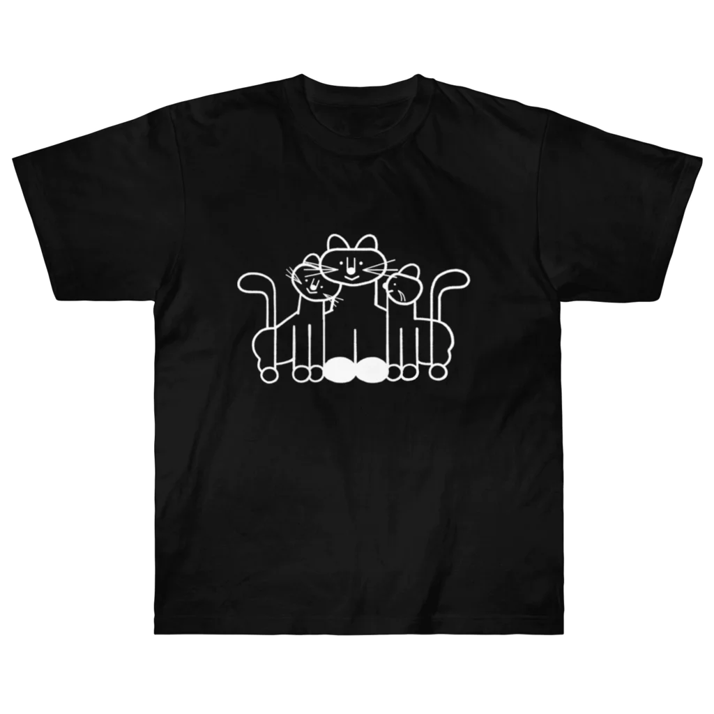 nuru  SHOP  のねこのおやこ スリスリ Heavyweight T-Shirt