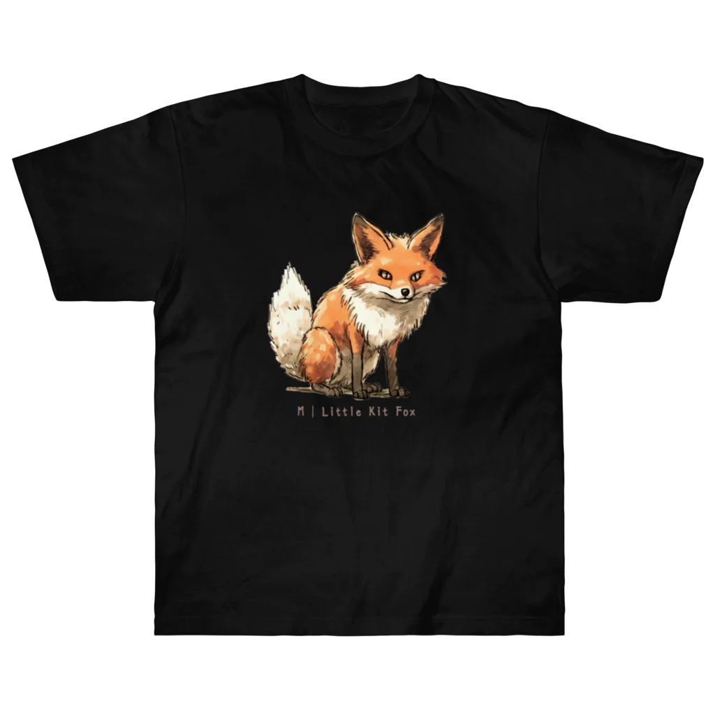 みゆみん@YouTuber ／M|Little Kit Foxの初代 狐兵衛 (獣人化前) Tシャツ ヘビーウェイトTシャツ
