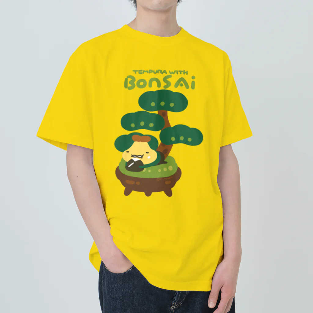 シノザキのスズリの盆栽とサムライ ヘビーウェイトTシャツ