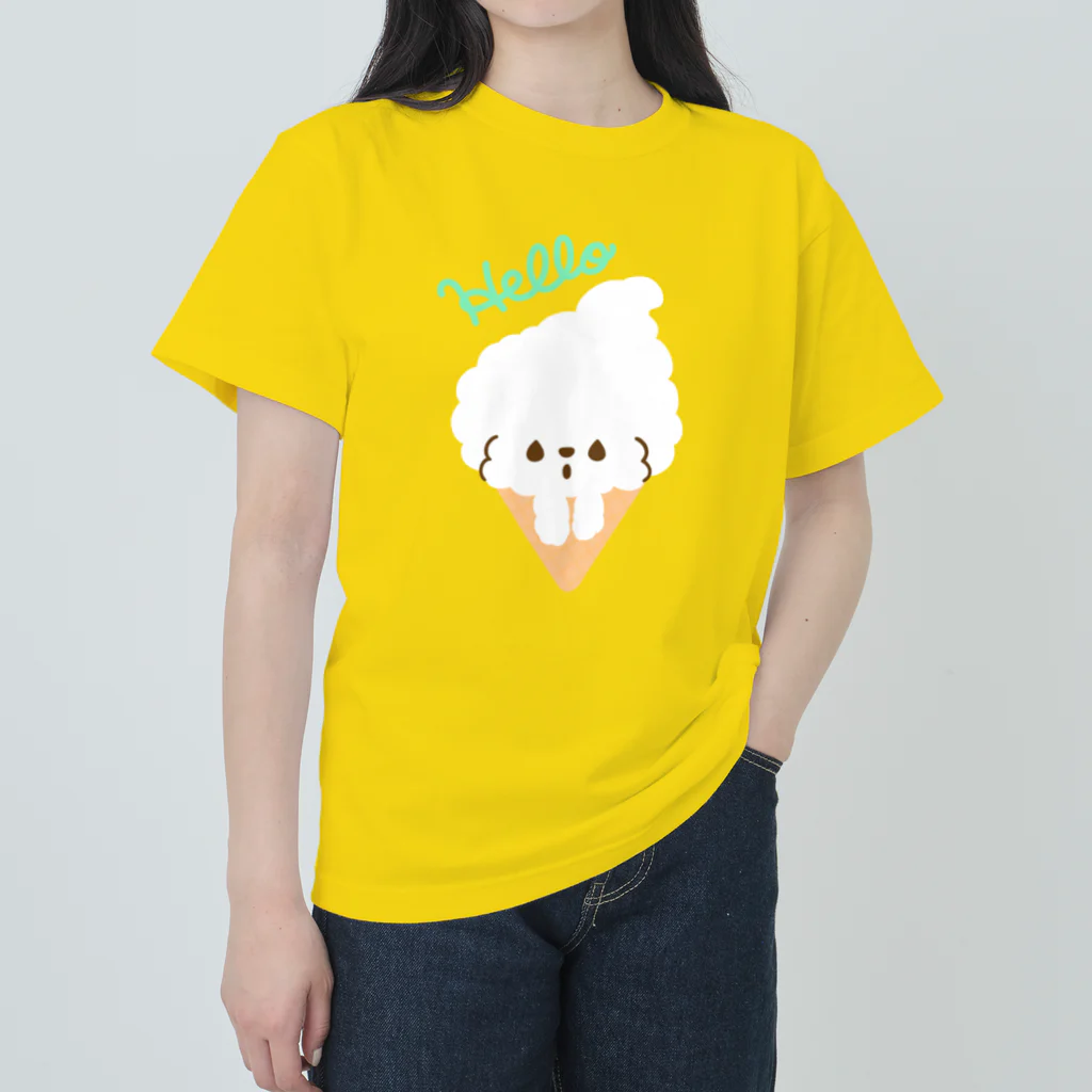 chiiis-chiiisのビションフリーゼ　フワモコちゃん　 Heavyweight T-Shirt