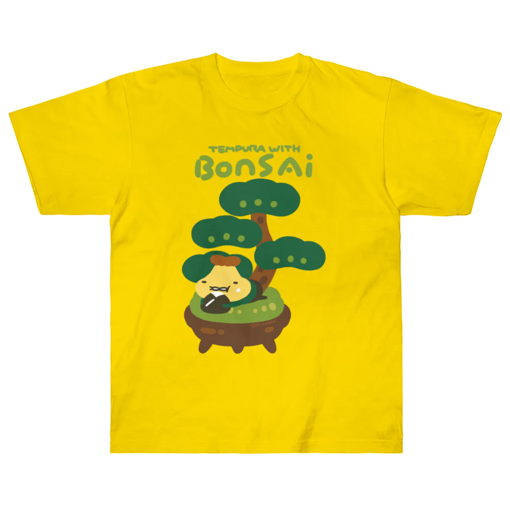シノザキのスズリの盆栽とサムライ ヘビーウェイトTシャツ