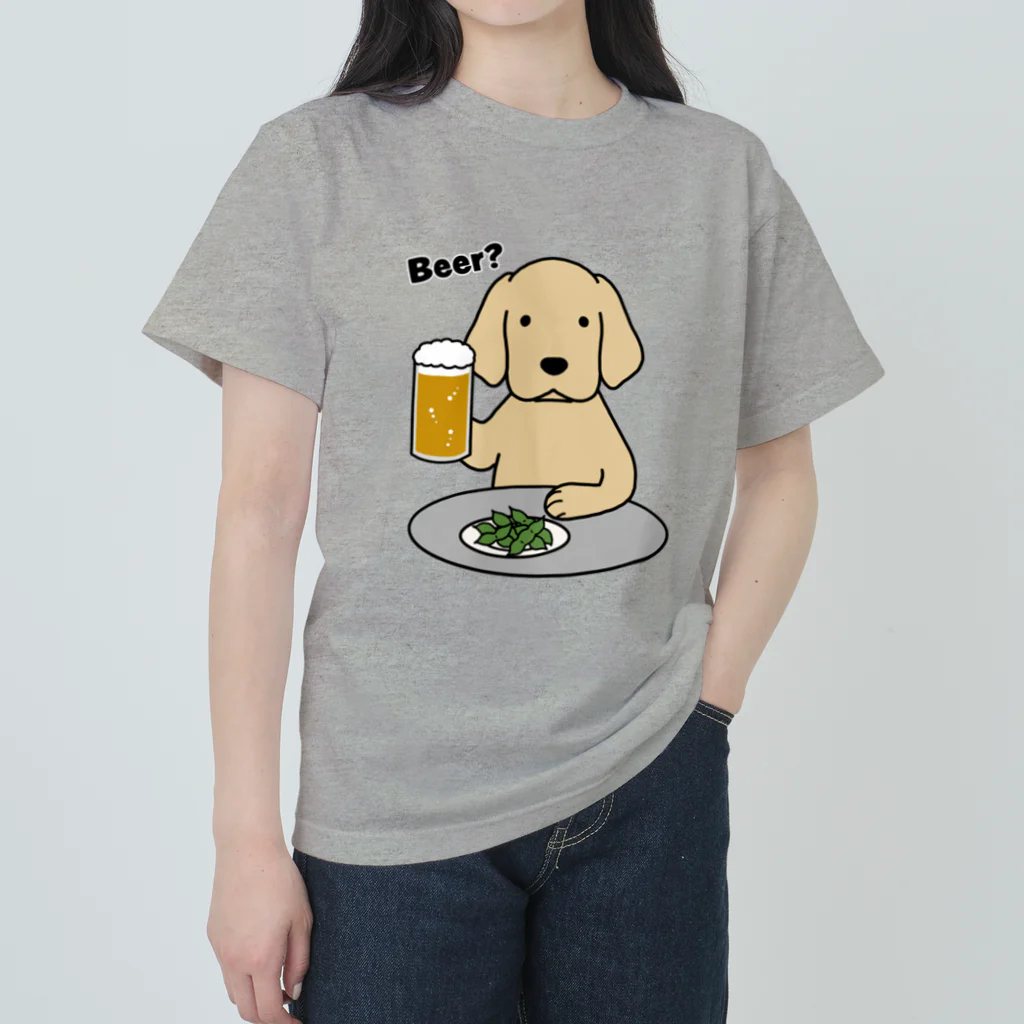 efrinmanのビールと枝豆 Heavyweight T-Shirt