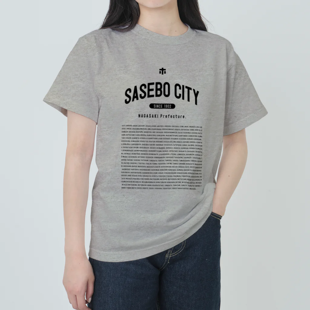 SASEBO CITY SHOPのSASEBO CITY カレッジパターン ヘビーウェイトTシャツ