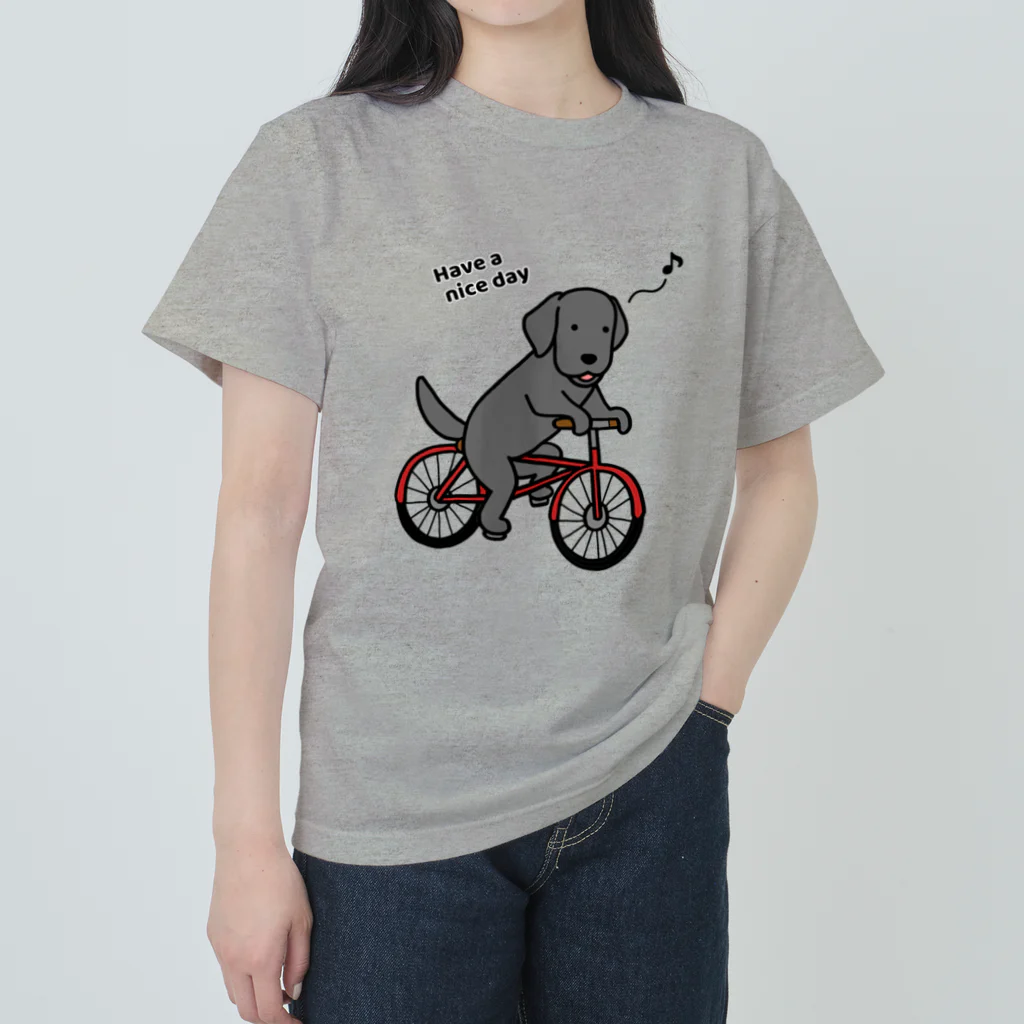 efrinmanのbicycleラブ 黒 ヘビーウェイトTシャツ