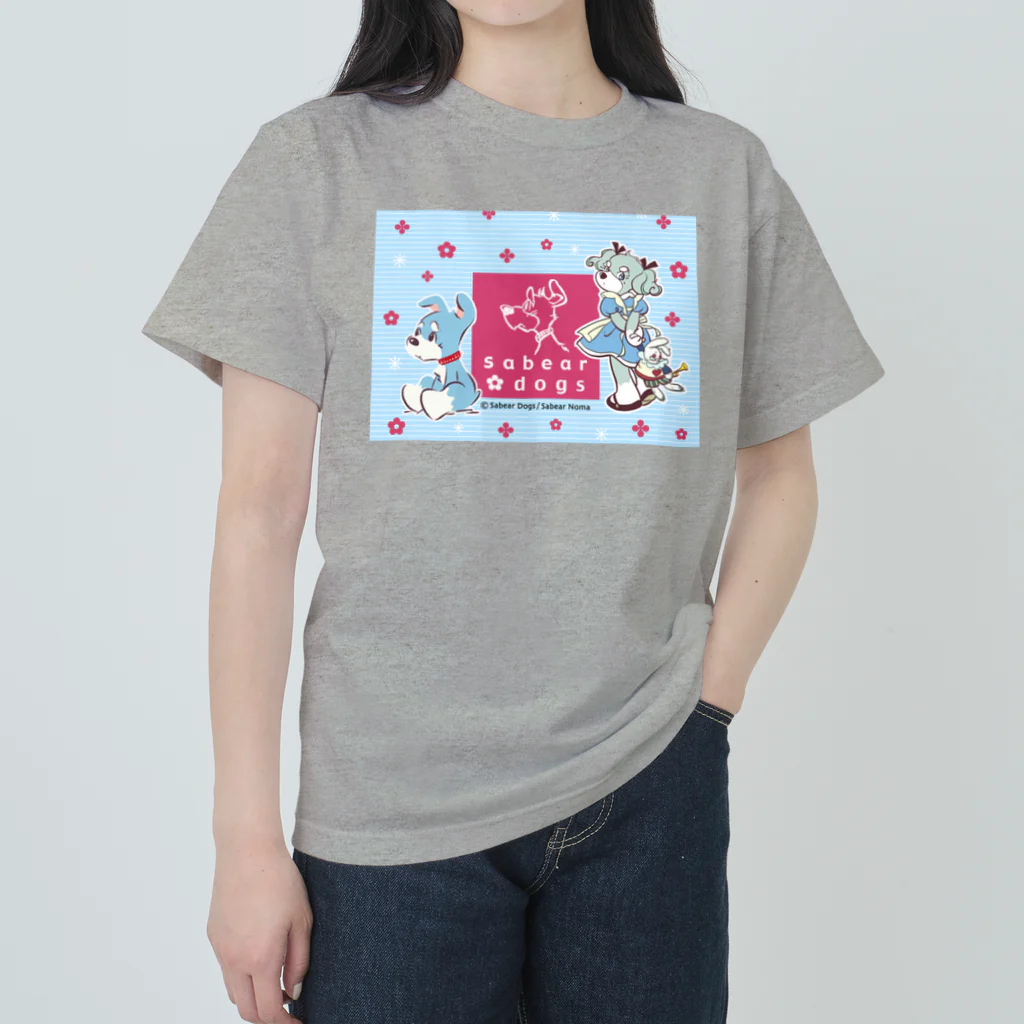 obosa_DENS/SABEAR_shop ＠SUZURIのsabear dogs キービジュアル_ウエア ヘビーウェイトTシャツ