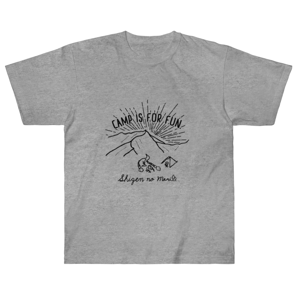 Too fool campers Shop!のSHIZENnoMORI01(黒文字) Heavyweight T-Shirt