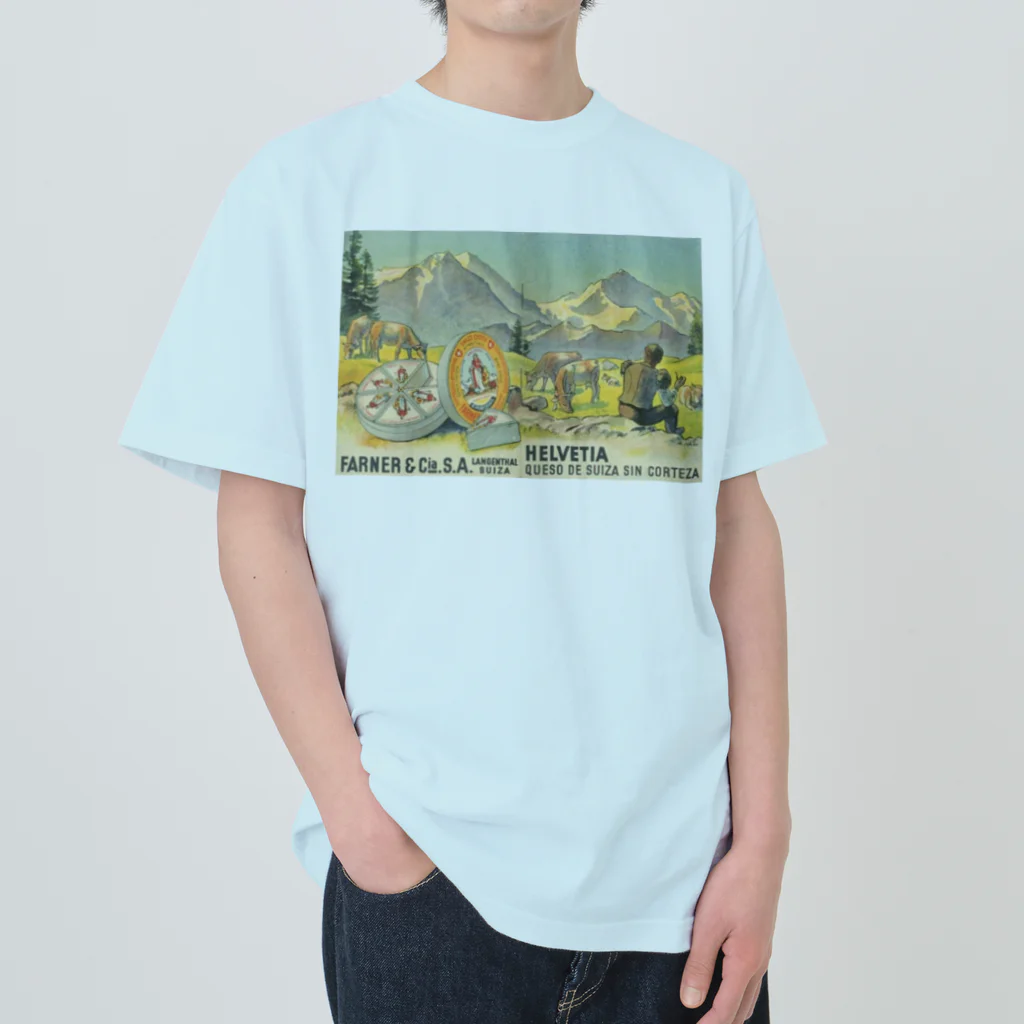 YS VINTAGE WORKSのスペインで販売されたスイスチーズ 1950年代　リトグラフ ヘビーウェイトTシャツ