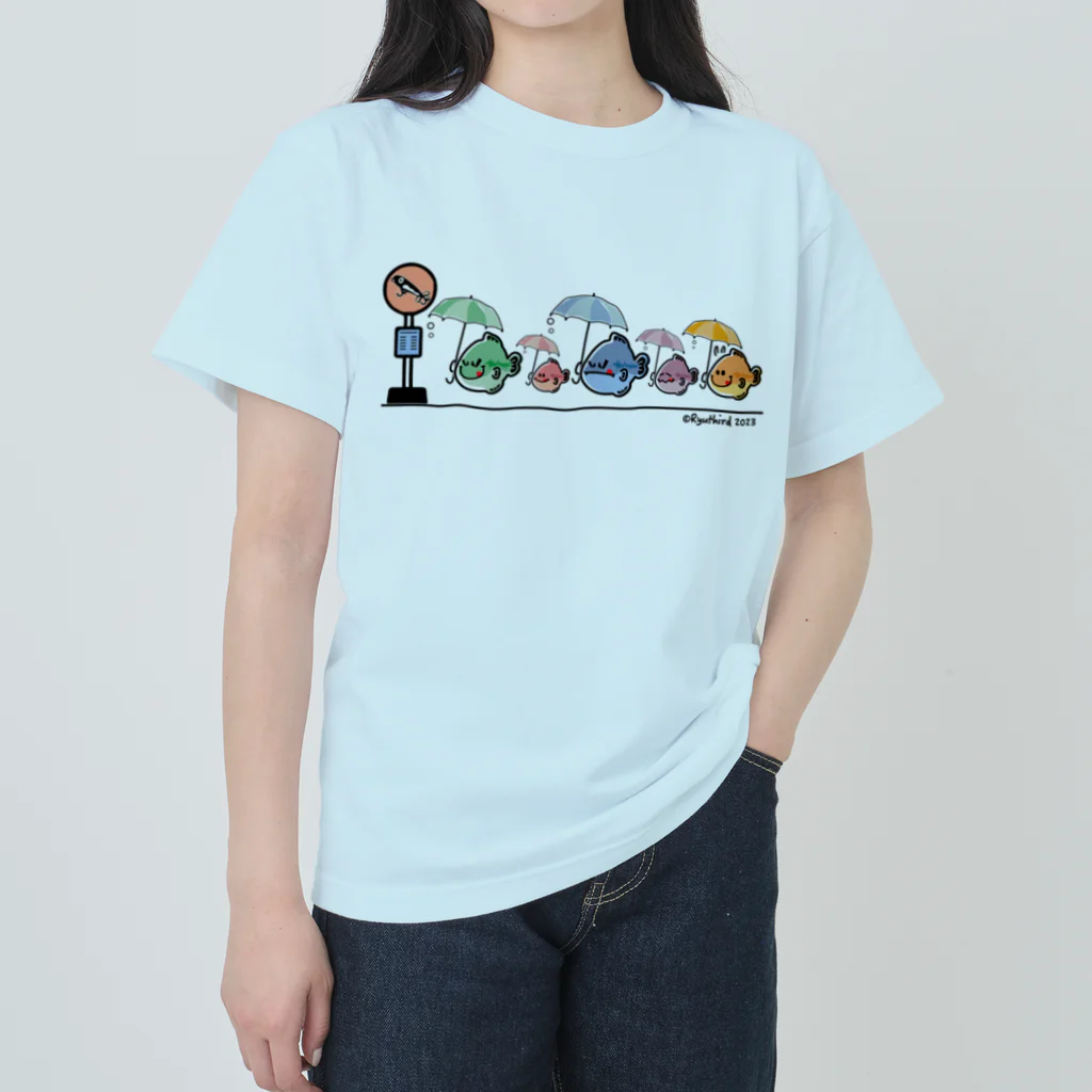 Ryuthirdのバスまち2023雨 ヘビーウェイトTシャツ