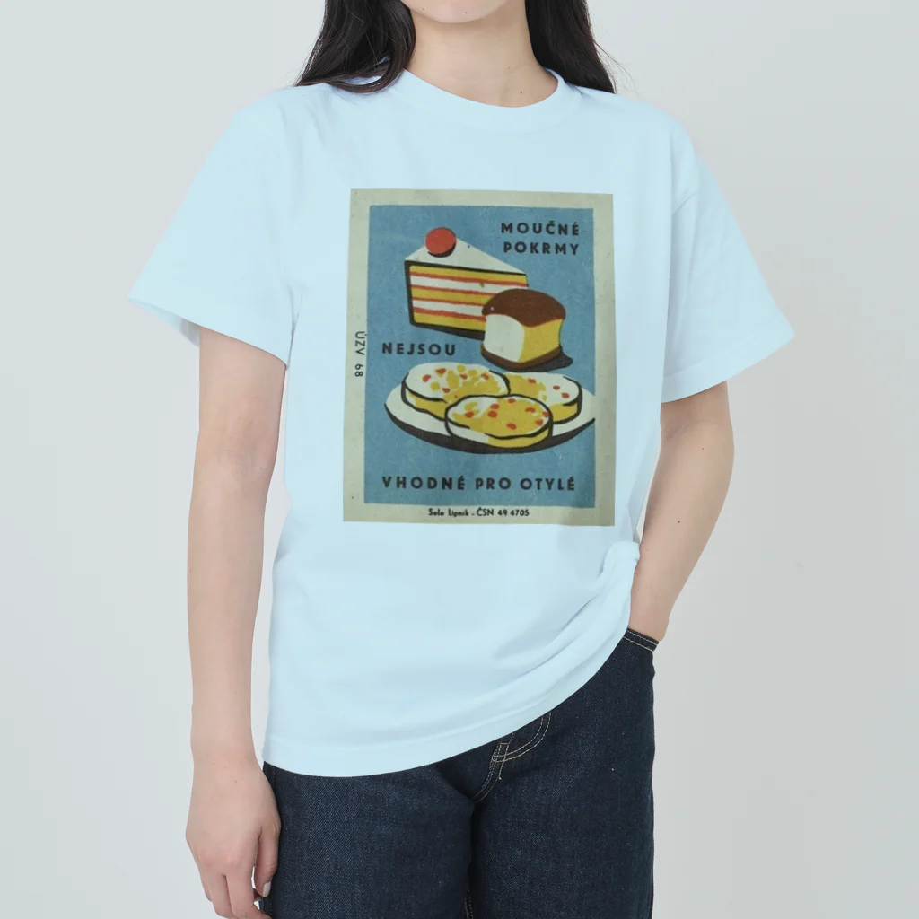 YS VINTAGE WORKSのチェコ・スロヴァキア マッチ（パンとケーキ） Heavyweight T-Shirt