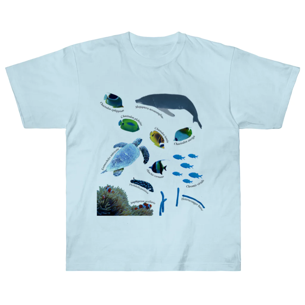 L_arctoaの沖縄の海の生き物 ヘビーウェイトTシャツ