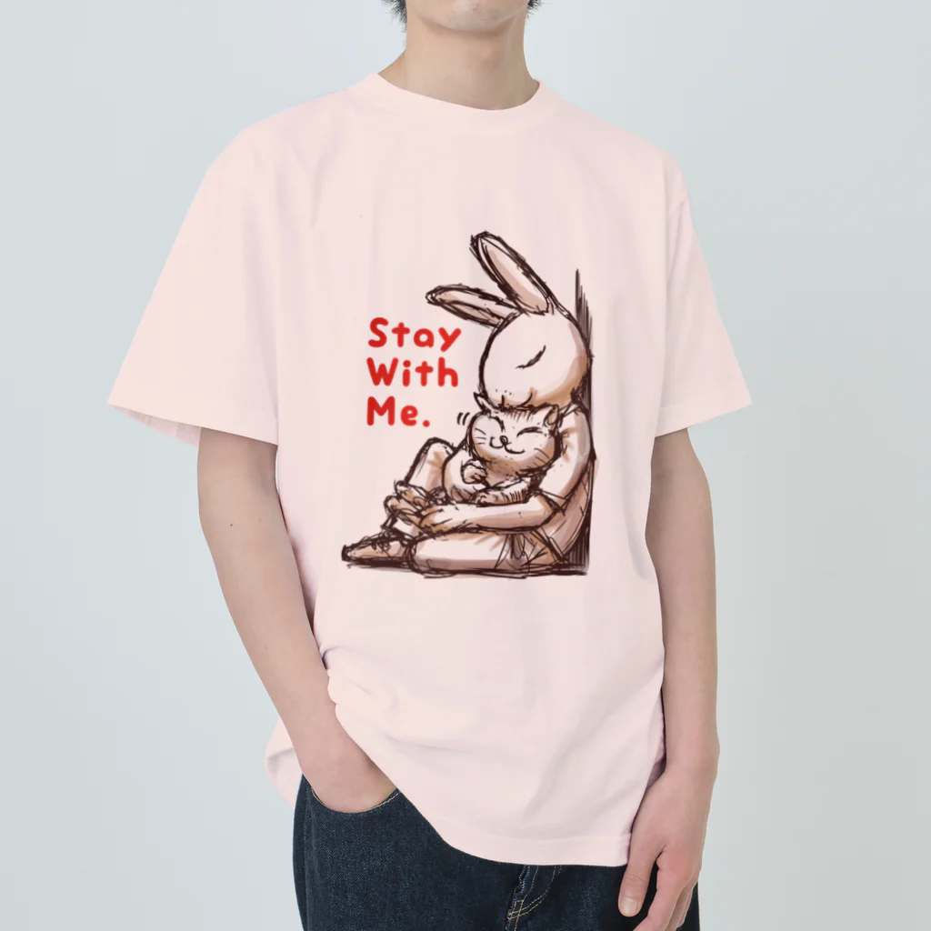 BeachBunnyのうさぎとねこ　Stay With Me Heavyweight T-Shirt