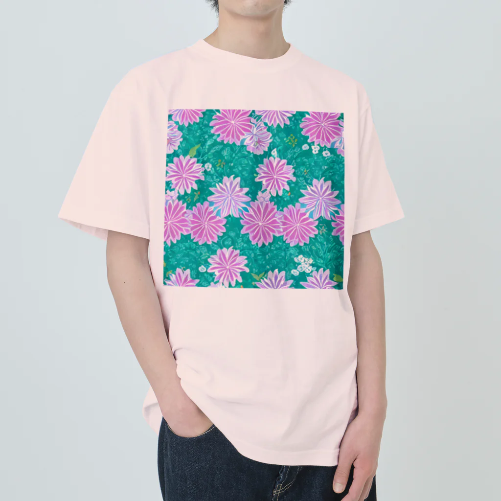 Kinpiragobohのお花と緑 Heavyweight T-Shirt