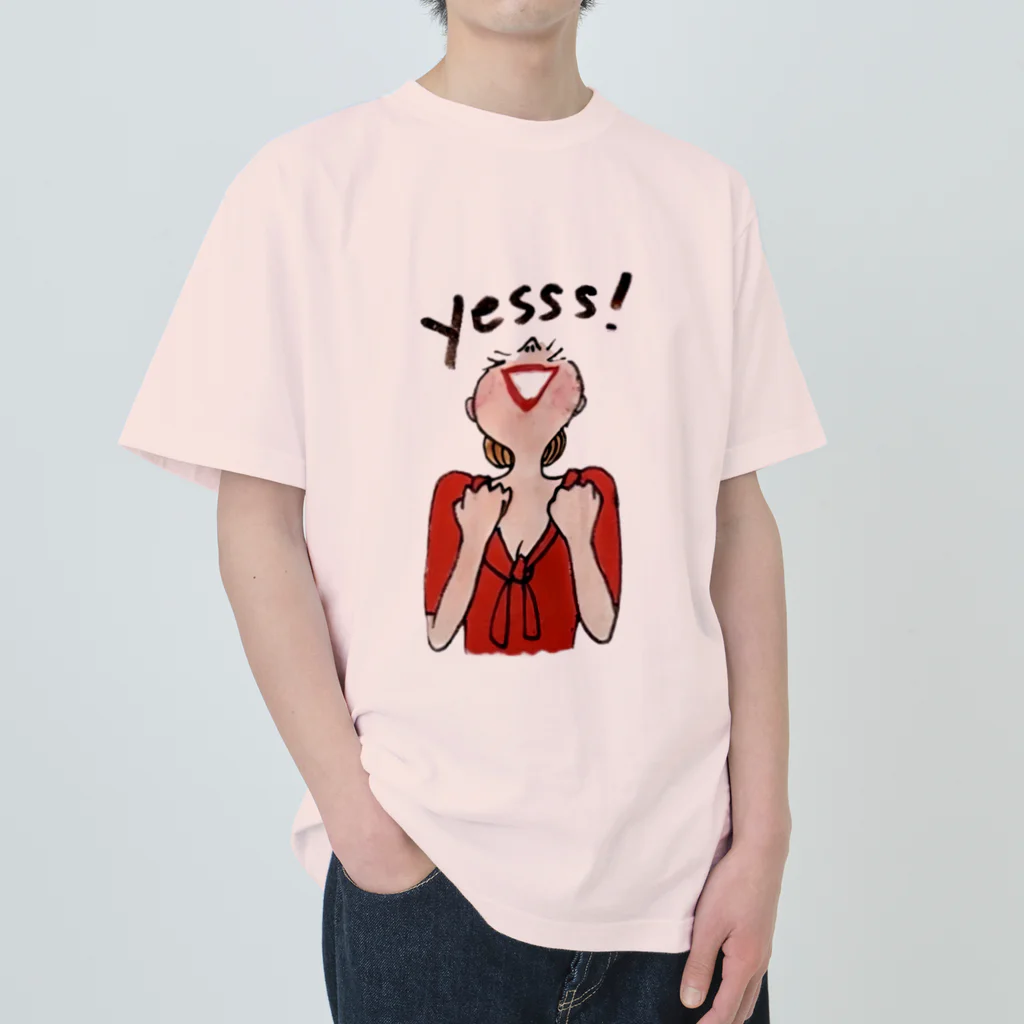 アンティークZeeeのYES! ポジティブWoman ヘビーウェイトTシャツ