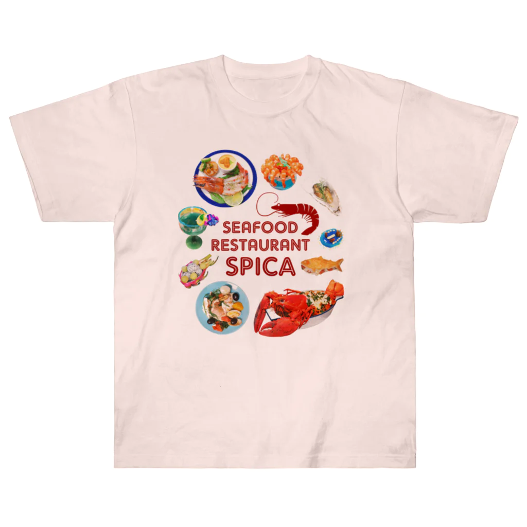 spicaのシーフードレストラン スピカ ヘビーウェイトTシャツ