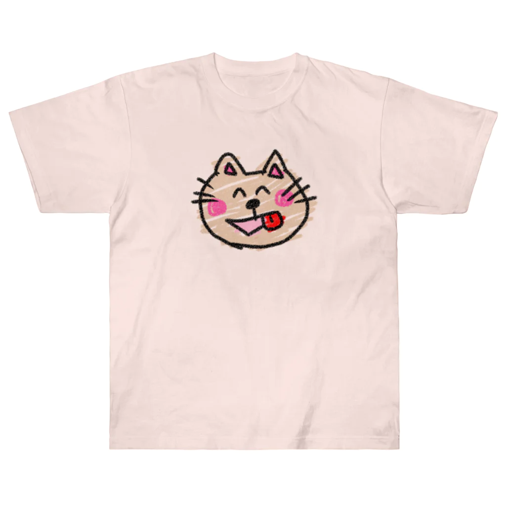 みんなのもんちゃんの(衣類) 落書きにゃん Heavyweight T-Shirt