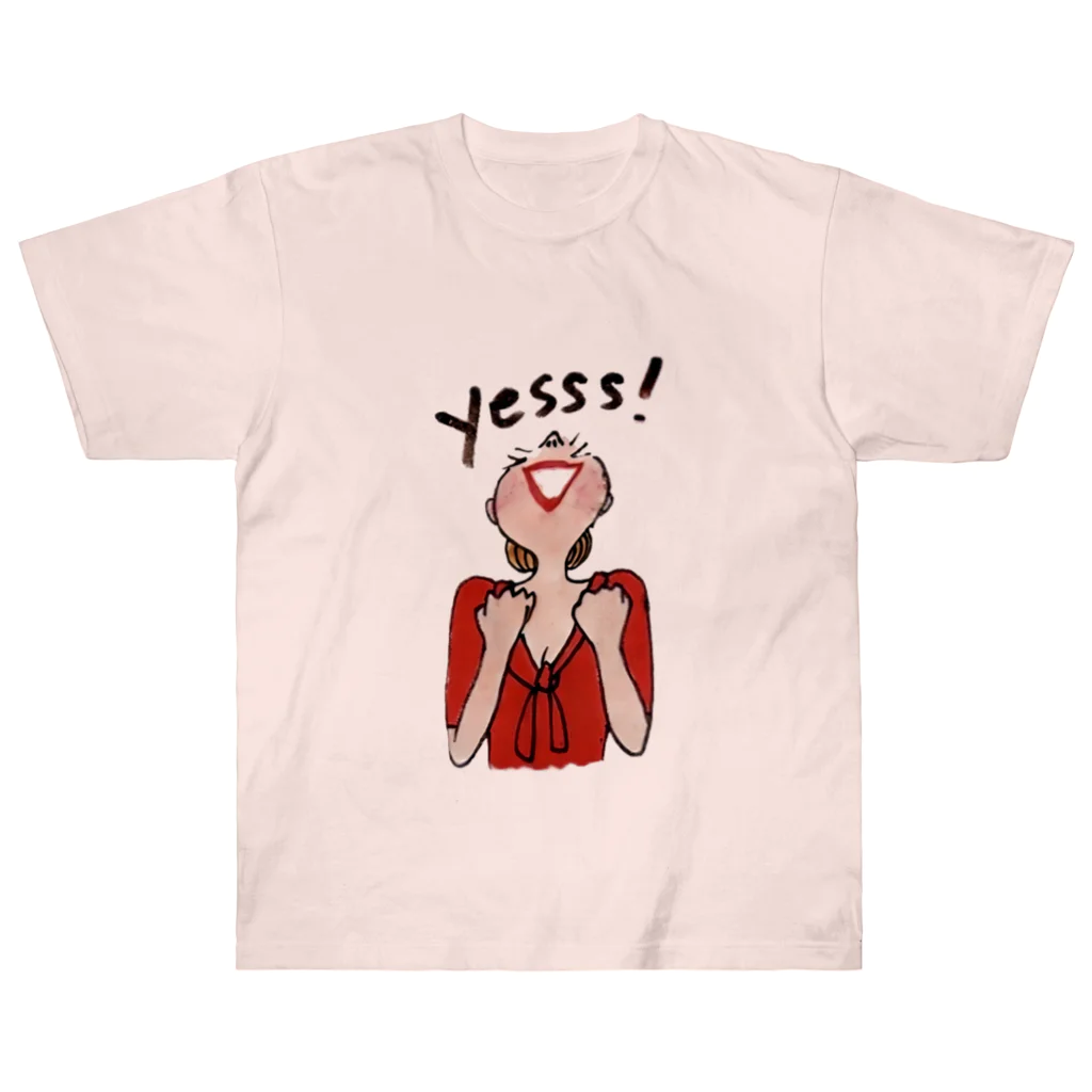 アンティークZeeeのYES! ポジティブWoman ヘビーウェイトTシャツ