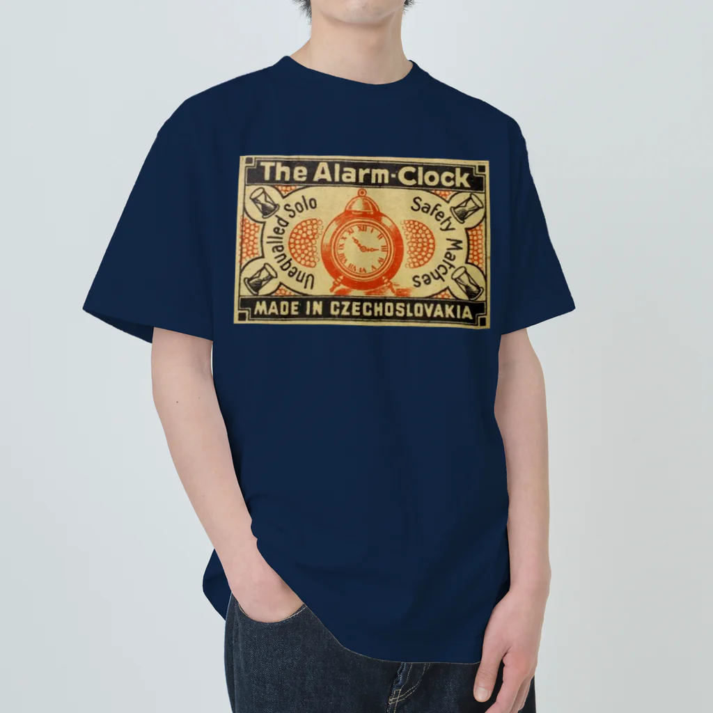 YS VINTAGE WORKSのチェコスロヴァキア　アラームクロック　レトロ Heavyweight T-Shirt