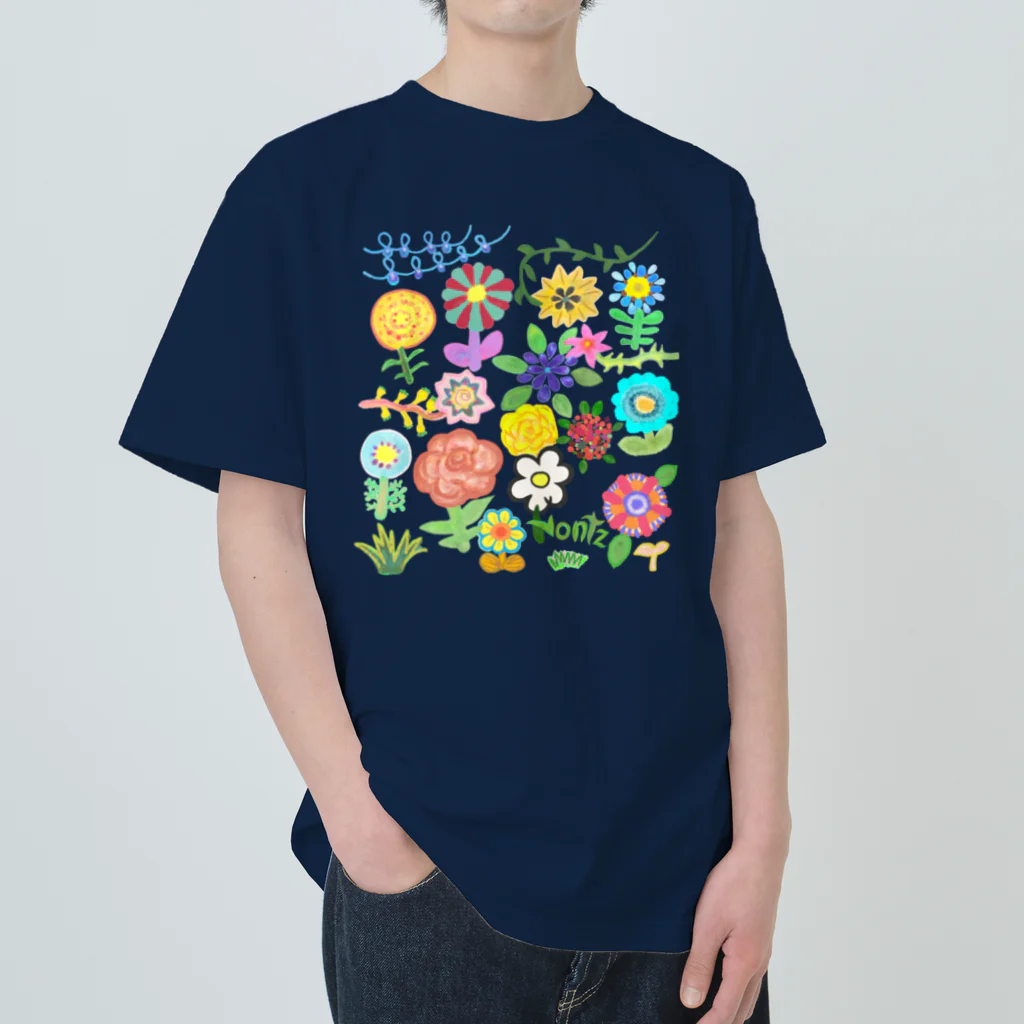 のんつ屋の花畑デラックス Heavyweight T-Shirt