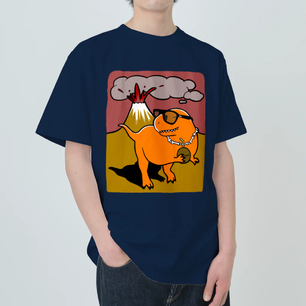 DinogaSuki -恐竜のこども服-のパリピティラノ ヘビーウェイトTシャツ