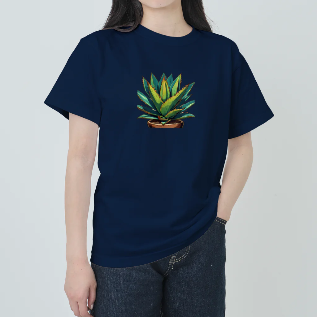 green artist のプランツパラダイスグリーンアガベ Heavyweight T-Shirt