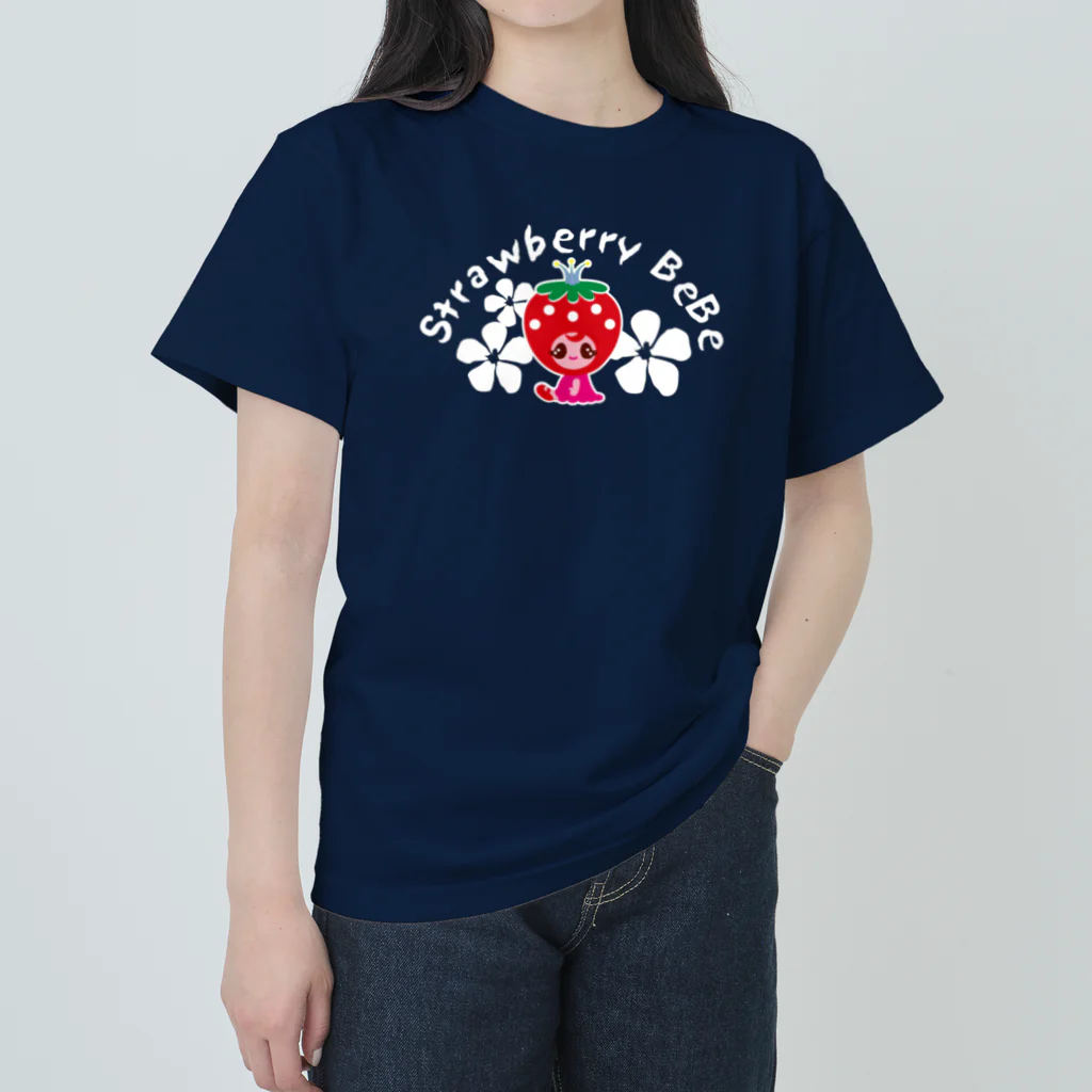 Illustrator Moca&Ram shopのいちごのお姫さまStrawberry BeBe🍓ストロベリーべべ ヘビーウェイトTシャツ