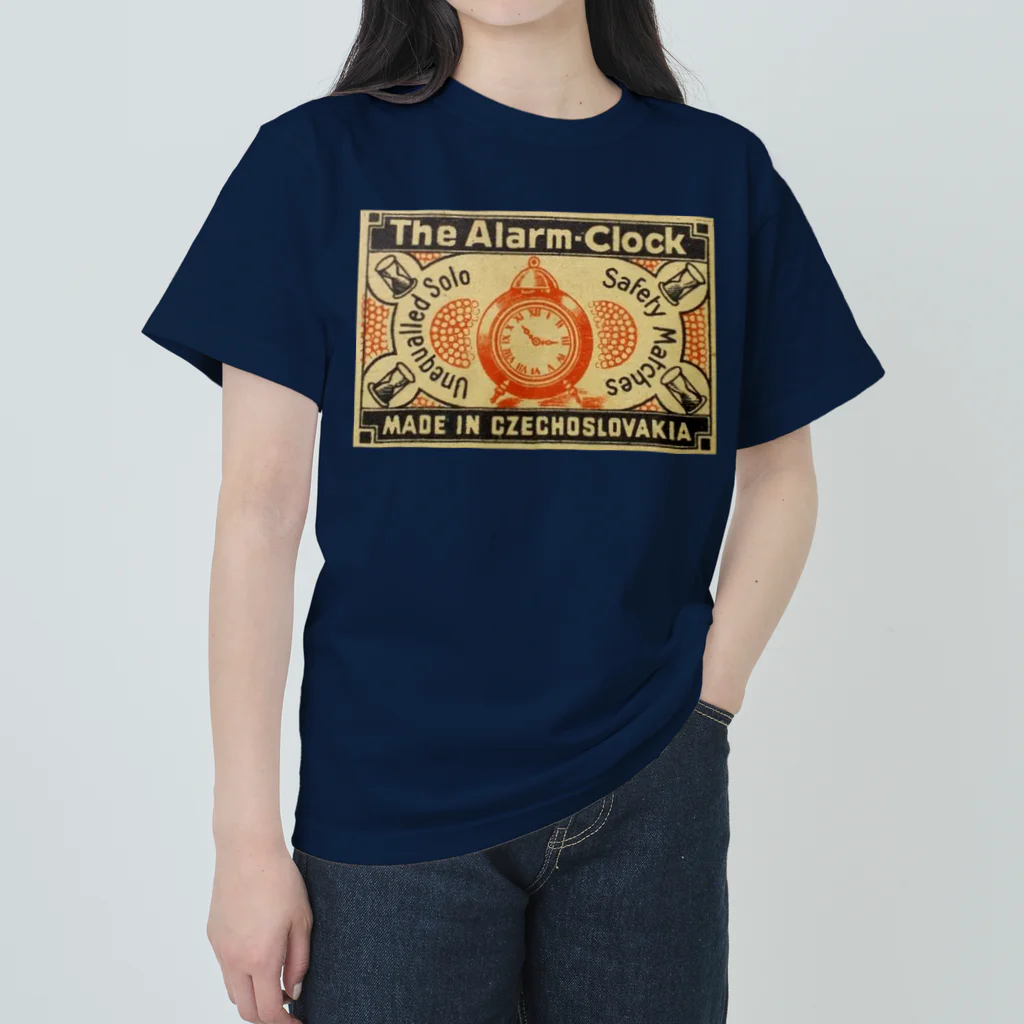 YS VINTAGE WORKSのチェコスロヴァキア　アラームクロック　レトロ Heavyweight T-Shirt