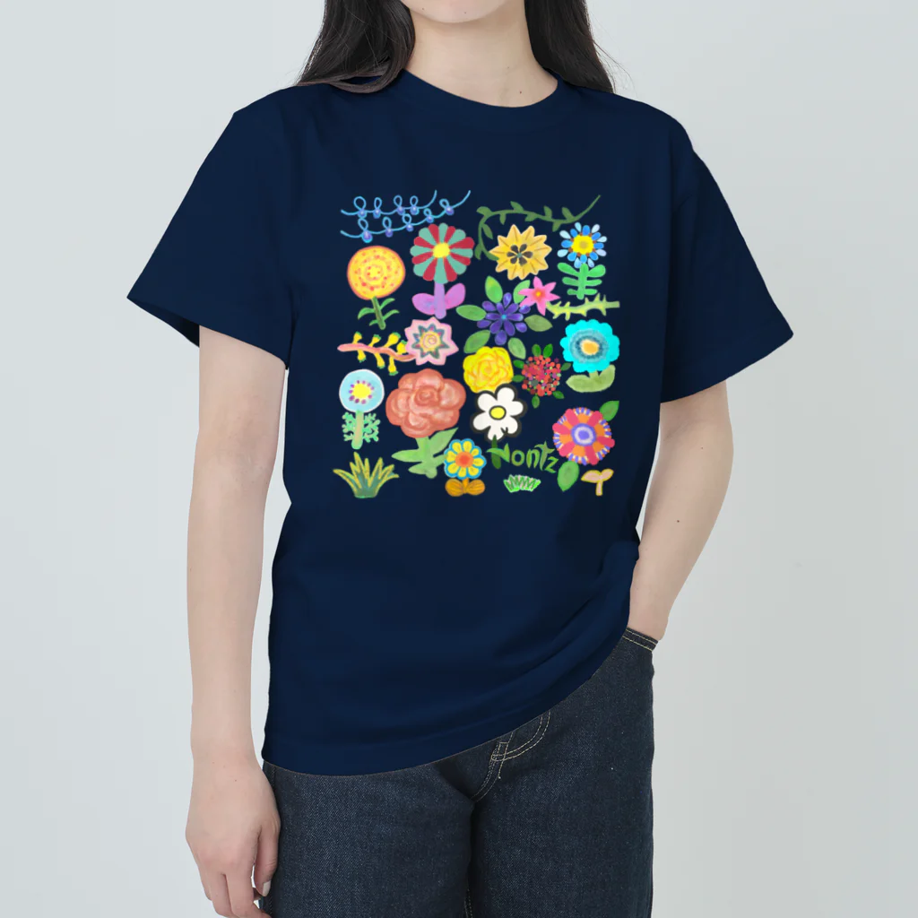 のんつ屋の花畑デラックス Heavyweight T-Shirt