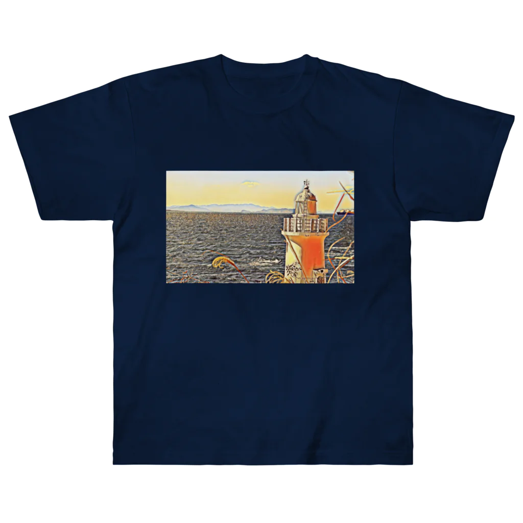 jun-hoshiの海を見守る灯台 Heavyweight T-Shirt