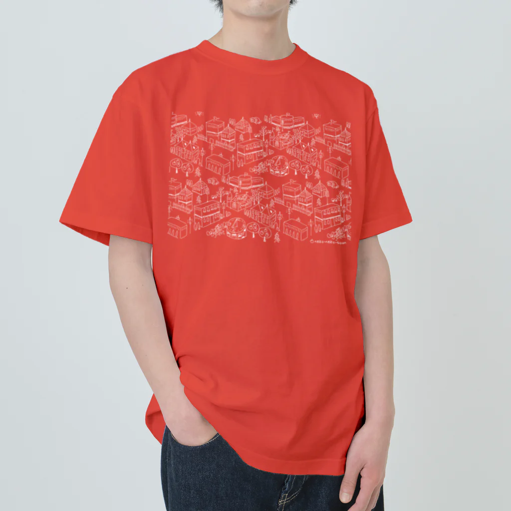 satonori-nodyのねこねこタウン白 Heavyweight T-Shirt